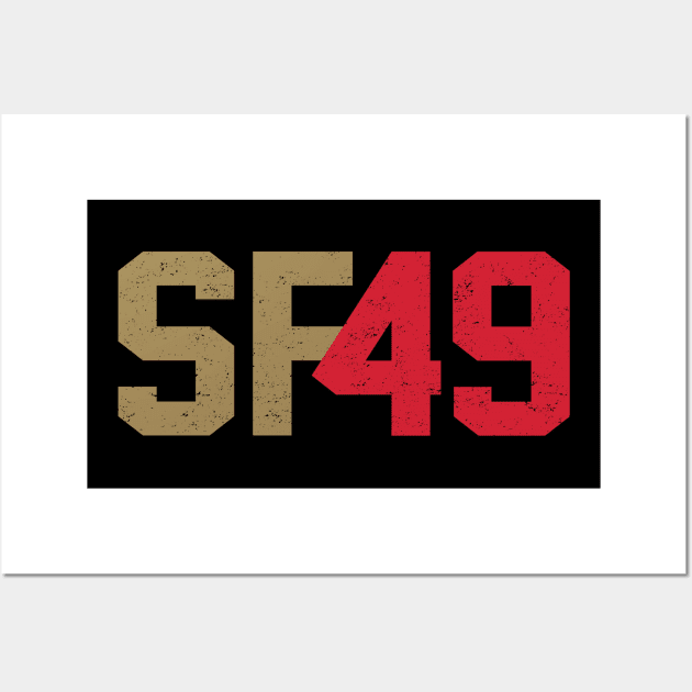 San Francisco 49ers 4 by Buck Tee Originals Wall Art by Buck Tee